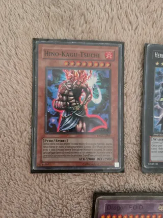 Carte Yu Gi Oh: Hino-Kagu Tsuchi, Excalibur, ecc.
