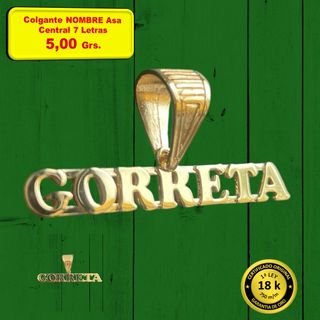 Colgante y Conjunto Nombre Oro 18k