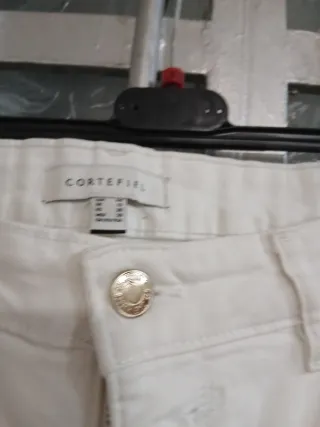 Cortefiel Pantalón Corto Blanco