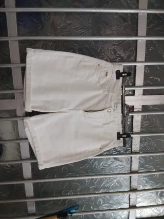 Cortefiel Pantalón Corto Blanco