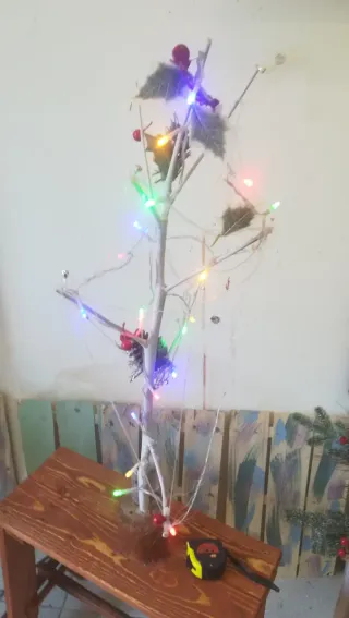 Ceppo di Natale decorato