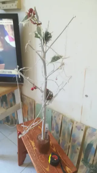 Ceppo di Natale decorato