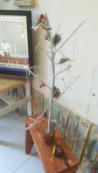 Ceppo di Natale decorato