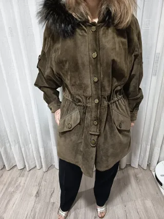 Abrigo Diplodocus Piel Marrón Talla XXL