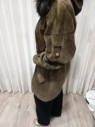 Abrigo Diplodocus Piel Marrón Talla XXL