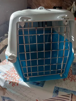 Trasportino per cani/gatti - Blu e Bianco