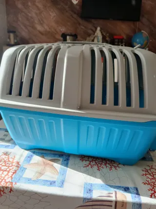 Trasportino per cani/gatti - Blu e Bianco