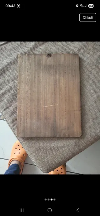 Quadretto in legno con scena marina