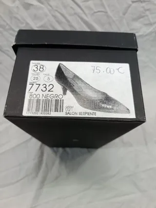 Zapatos Piel Tacón Massimo Dutti Negros.