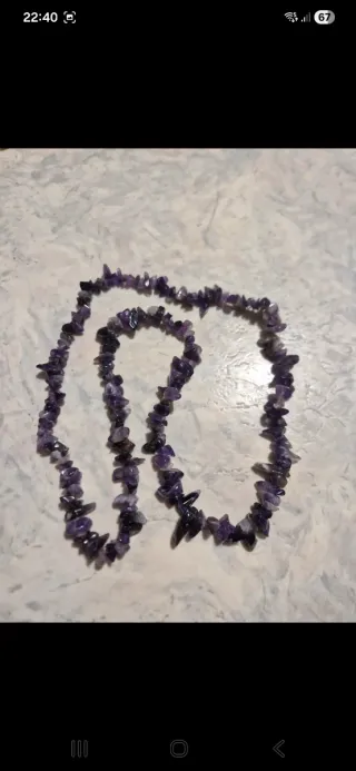 Collana pietre dure viola