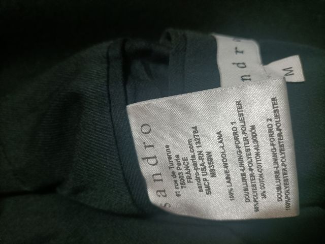 Abrigo Sandro Negro Talla M