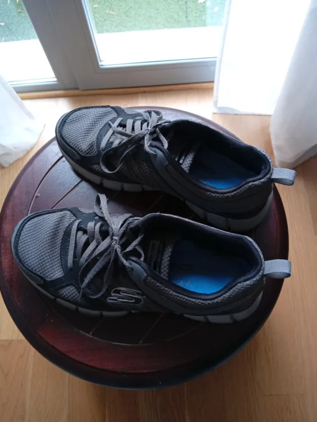 Zapatillas Skechers Relaxed Fit Gris/Azul