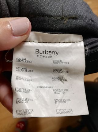 Pantalón de traje Burberry marrón hombre