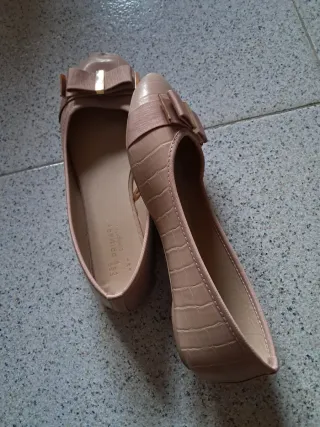 Manoletinas Beige Talla 39