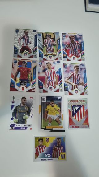 34 cartas Colección Atlético Madrid RC Refractor