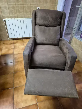 Poltrona Relax in Tessuto Marrone