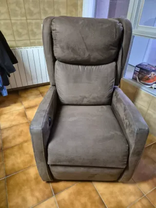 Poltrona Relax in Tessuto Marrone