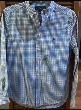 Camisa Ralph Lauren cuadros base azul, 14-16 años