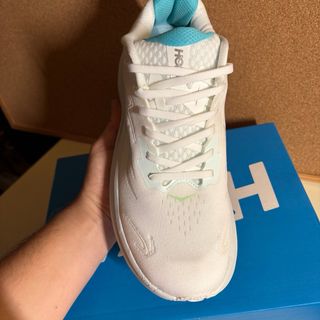 Hoka Clifton 10 Zapatillas Correr Blancas/Teal