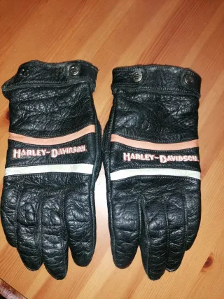 Guantes Harley-Davidson Cuero Negro