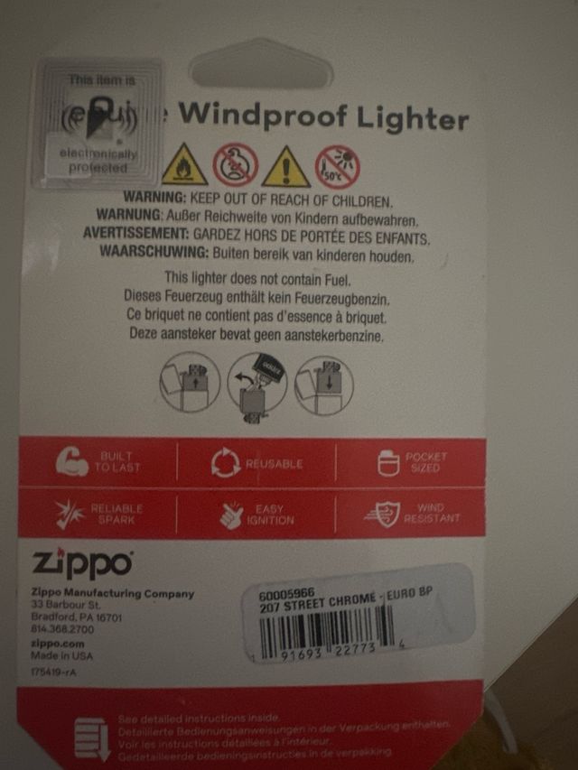 Zippo Genuine Windproof Lighter Made in USA