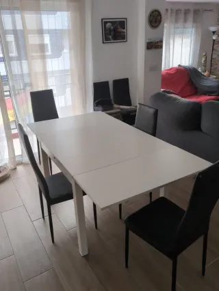 Mesa comedor extensible + 6 sillas