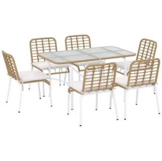 Conjunto Mesa y 6 Sillas Jardín