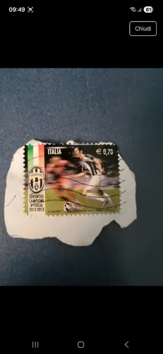 Francobollo Juventus Campione d'Italia 2012-2013