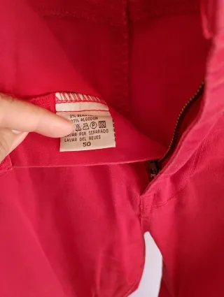 Pantalón señora rojo talla 50