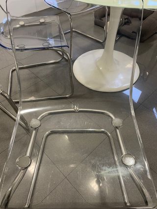 Seggiole Tobías Ikea Trasparenti e Metalliche