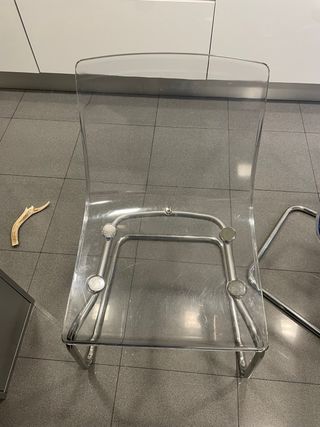 Seggiole Tobías Ikea Trasparenti e Metalliche