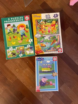 Lote 3 Puzzles Niños Educa Disney Peppa Pig
