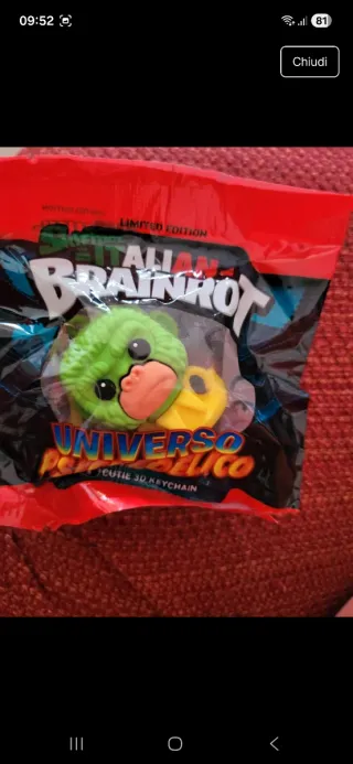 Portachiavi Brainrot Scimmia Cutie 3D