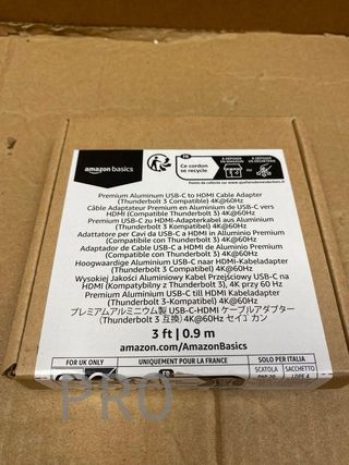 Amazon Basics - Cable de aluminio de adaptador