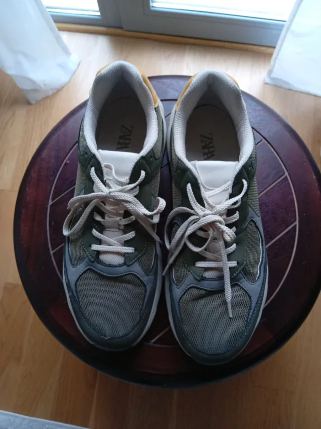 Zapatillas Zara Hombre Talla 42 Verde/Beige