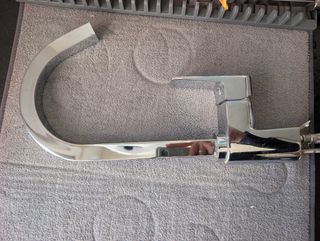 Grifo de cocina acero sección cuadrada