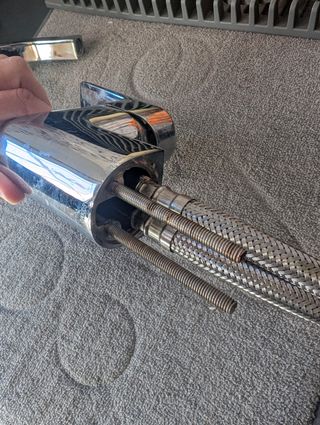 Grifo de cocina acero sección cuadrada