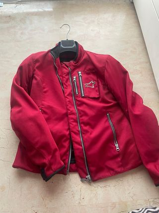 Chaqueta de moto roja, talla s, mujer