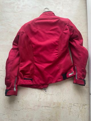Chaqueta de moto roja, talla s, mujer