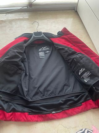 Chaqueta de moto roja, talla s, mujer