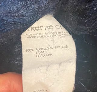 Abrigo Piel Emanuel Ungaro Azul/Negro