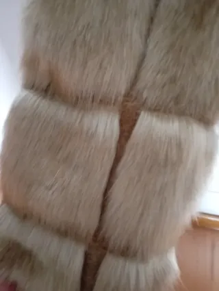 Chaqueta efecto piel torera beige