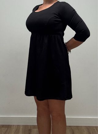 Vestido negro manga 3/4