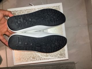 Mocassini bianchi similpelle uomo