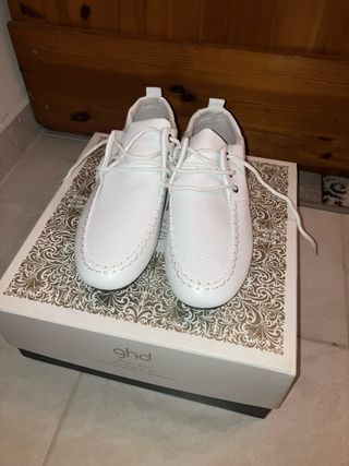 Mocassini bianchi similpelle uomo