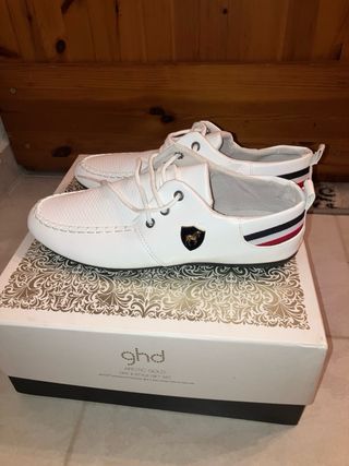 Mocassini bianchi similpelle uomo