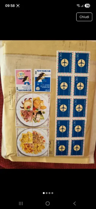 Francobolli San Marino su busta