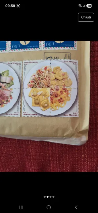 Francobolli San Marino su busta