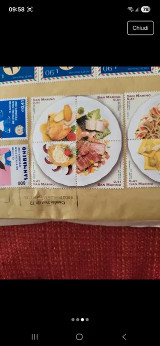 Francobolli San Marino su busta