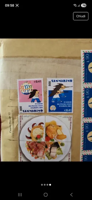Francobolli San Marino su busta